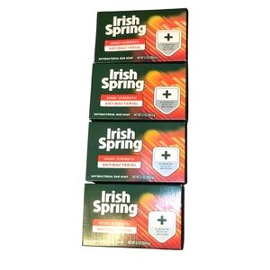 4 Irish Spring Sport Strengths Antibacterial Bar Soap ORIGINAL